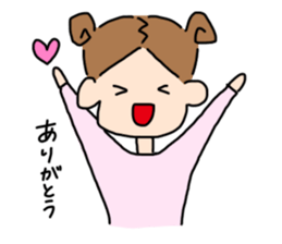 cute hair girl sticker #8976603