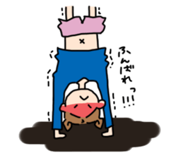 cute hair girl sticker #8976606