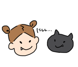cute hair girl sticker #8976607