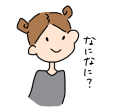 cute hair girl sticker #8976609