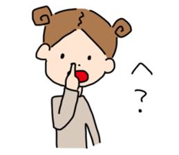 cute hair girl sticker #8976610