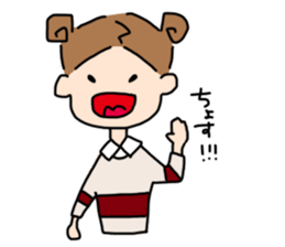 cute hair girl sticker #8976613
