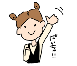 cute hair girl sticker #8976615