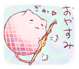 Mr. crochet needle and fur ball cat sticker #8976817