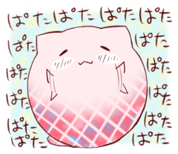 Mr. crochet needle and fur ball cat sticker #8976825