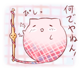 Mr. crochet needle and fur ball cat sticker #8976826