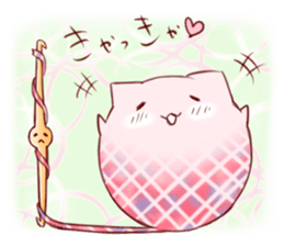 Mr. crochet needle and fur ball cat sticker #8976828