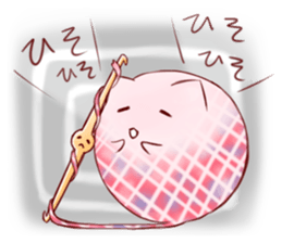 Mr. crochet needle and fur ball cat sticker #8976830