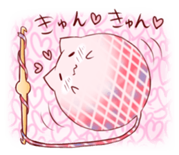 Mr. crochet needle and fur ball cat sticker #8976833