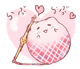 Mr. crochet needle and fur ball cat sticker #8976834