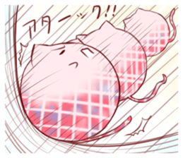 Mr. crochet needle and fur ball cat sticker #8976841