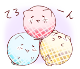 Mr. crochet needle and fur ball cat sticker #8976842