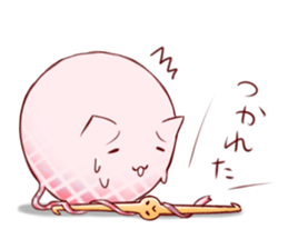 Mr. crochet needle and fur ball cat sticker #8976845