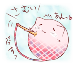 Mr. crochet needle and fur ball cat sticker #8976846