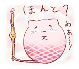 Mr. crochet needle and fur ball cat sticker #8976848