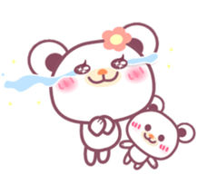 Chocolate bear -Mom and child- sticker #8977122