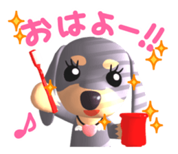 3D Dachs Friends(3) With Xmas & New Year sticker #8977496