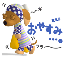 3D Dachs Friends(3) With Xmas & New Year sticker #8977500