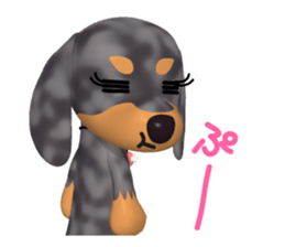 3D Dachs Friends(3) With Xmas & New Year sticker #8977513