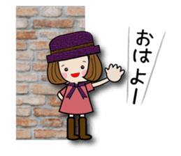 The girl of the trade mark cap. sticker #8978376