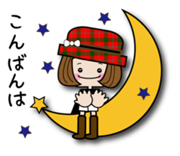 The girl of the trade mark cap. sticker #8978378