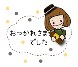 The girl of the trade mark cap. sticker #8978380