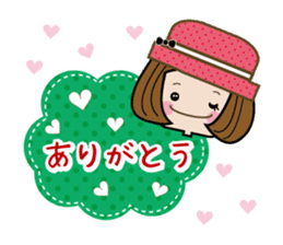 The girl of the trade mark cap. sticker #8978381