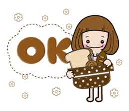 The girl of the trade mark cap. sticker #8978384