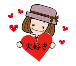 The girl of the trade mark cap. sticker #8978386