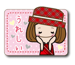 The girl of the trade mark cap. sticker #8978388