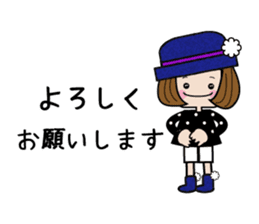 The girl of the trade mark cap. sticker #8978395