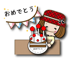 The girl of the trade mark cap. sticker #8978396