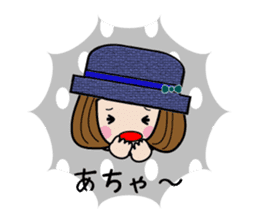 The girl of the trade mark cap. sticker #8978403