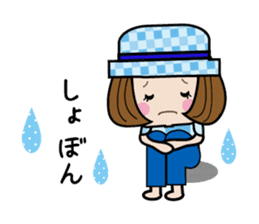 The girl of the trade mark cap. sticker #8978407