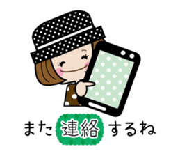 The girl of the trade mark cap. sticker #8978412