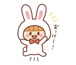 Girl in the costume of the rabbit sticker #8978938