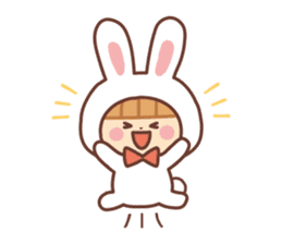 Girl in the costume of the rabbit sticker #8978943