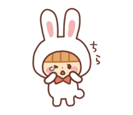 Girl in the costume of the rabbit sticker #8978951