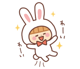 Girl in the costume of the rabbit sticker #8978956