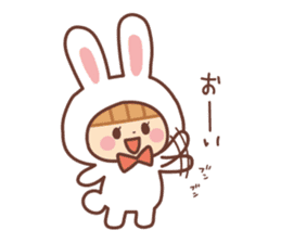 Girl in the costume of the rabbit sticker #8978960