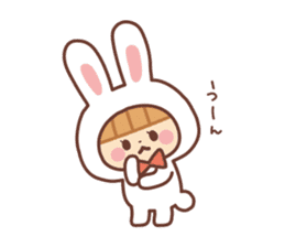 Girl in the costume of the rabbit sticker #8978965