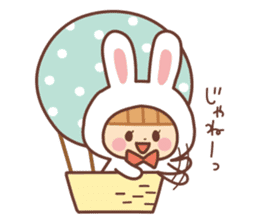 Girl in the costume of the rabbit sticker #8978975