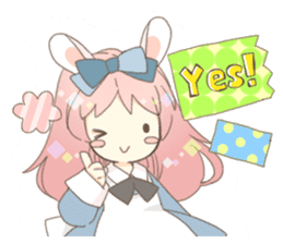 Rabbit ear girl Rosy sticker #8979336