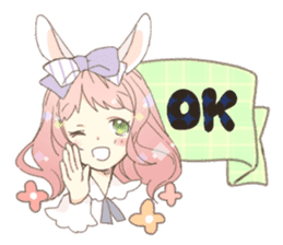 Rabbit ear girl Rosy sticker #8979337