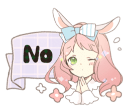 Rabbit ear girl Rosy sticker #8979338