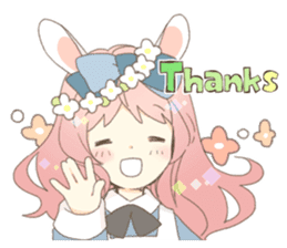 Rabbit ear girl Rosy sticker #8979339