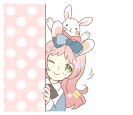 Rabbit ear girl Rosy sticker #8979340