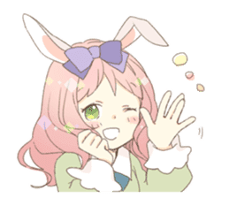 Rabbit ear girl Rosy sticker #8979341