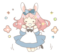 Rabbit ear girl Rosy sticker #8979342