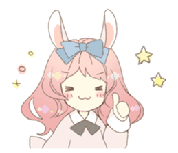 Rabbit ear girl Rosy sticker #8979343